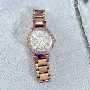 Michael Kors rose gold watch ~ never worn ~ needs battery